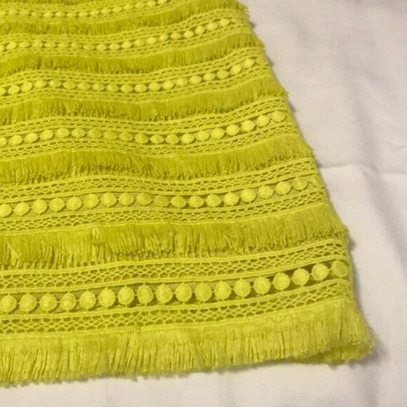 J crew yellow tassel fringe embroidered dress - Picture 6 of 8